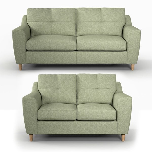 Furnishings For Less Baxter Tufted Fabric Sofa Suite