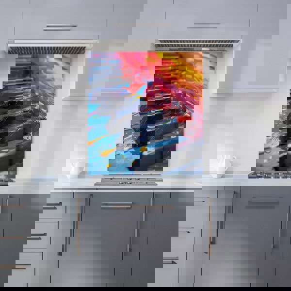 Warren Reed - Designer Colorful Melody: A Piano's Dream Kitchen Splashback