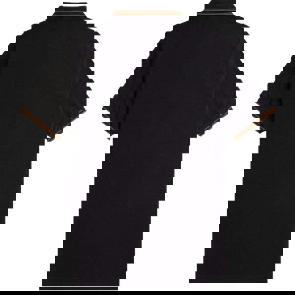 Fred Perry Mens Double Tipped Collar Polo Shirt - Black - 