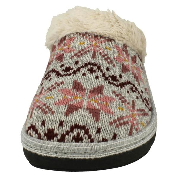 Padders Ladies Padders Lusekofte Detailed Mule Slippers Sorrel