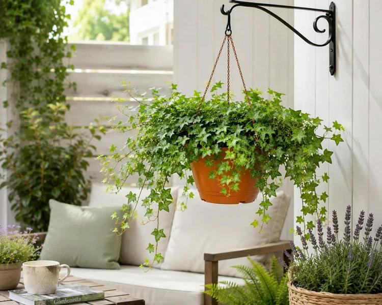 Hedera Hanging Basket Ivy 19cm Pot – Easy Care Trailing Indoor Houseplant