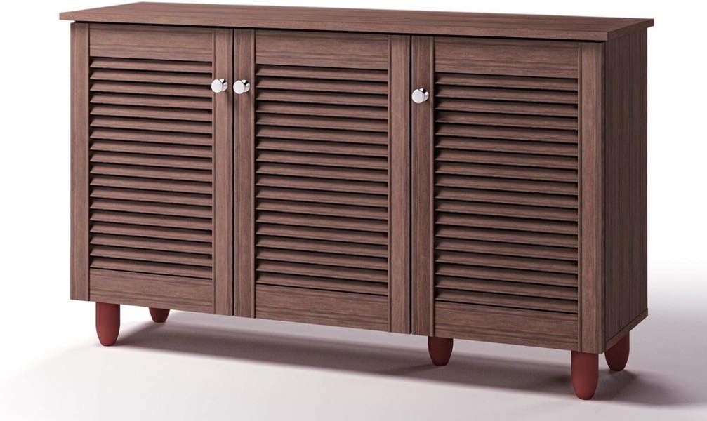 Timber Art Design Modern Shoe Storage Cabinet 3 Doors Footwear Stand Rack Unit Cupboard