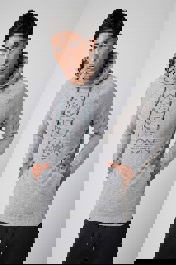 ENORSIA Raglan Sleeve Chest Print Hoodie