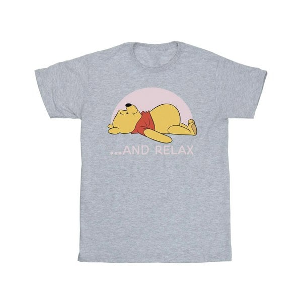 Disney Mens Winnie The Pooh Relax T-Shirt - Sports Grey