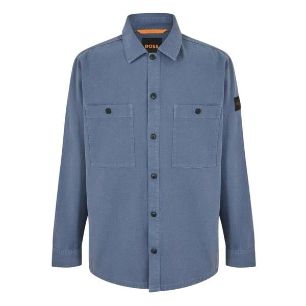 Boss Mens Locky Oversized Overshirt - Blue - 