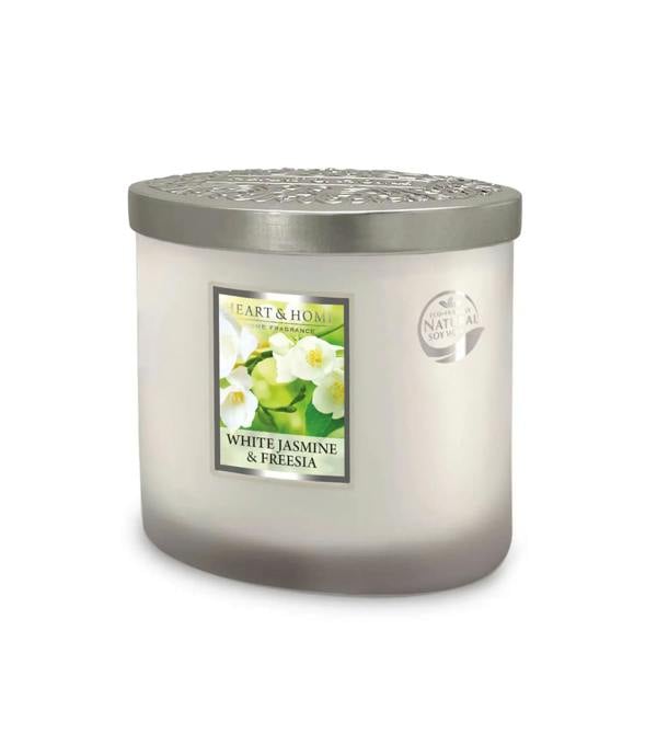 Heart & Home White Jasmine & Freesia - 2 Wick Ellipse Candle