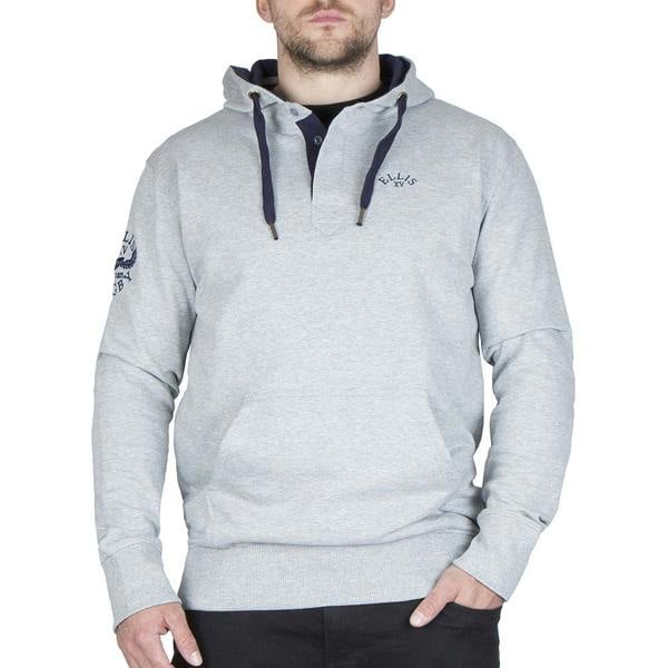 Ellis-Rugby-Grey-Hoodie-Placket-Neck-Model