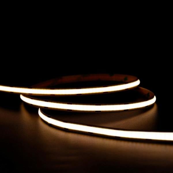 ENER-J Plug and Play 24V Dotless COB LED Strip Kit‚ 5m 480 LEDs/m + Dimming Controller & Remote + UK Plug, 6500K