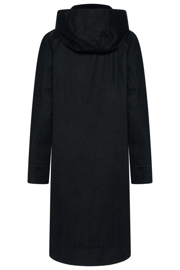 Elle Waxed Cotton Long Coat