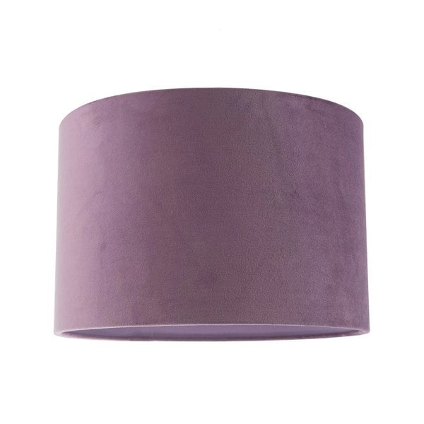 Soft Velvet Dark Lilac Fabric Round Lamp Shade for Table or Pendant Image 1