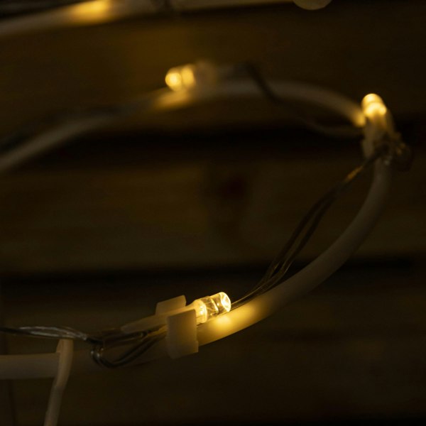 Samuel Alexander 45cm Set of 4 Light up White Spiral Christmas Tree Garden Path Lights with 100 Warm White LEDs