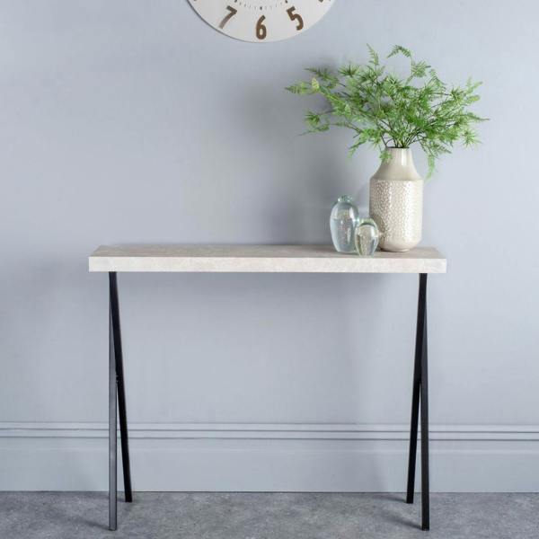 Pagazzi Lighting Brito Grey Marble Console Table