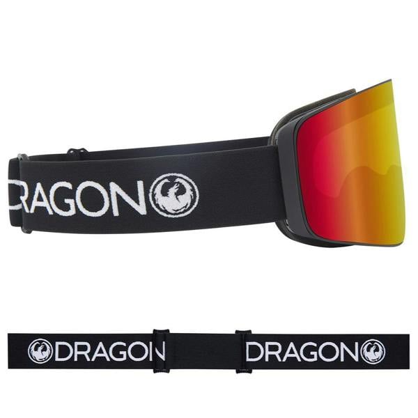 Dragon SLAIN MAG CYL - Black with Lumalens Red Ionized & Lumalens Light Rose Lens