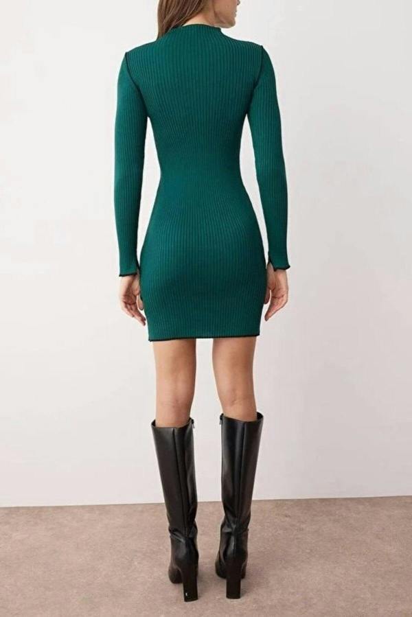 WOVCOR Mini Color Block Fitted Knit Dress
