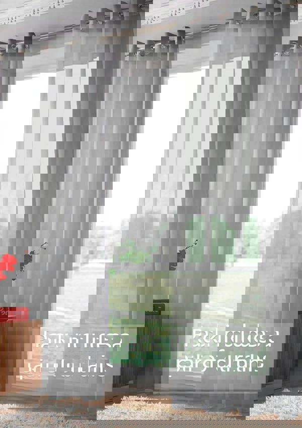 Luxury Living Voile Ring Top Curtain Panel Pair