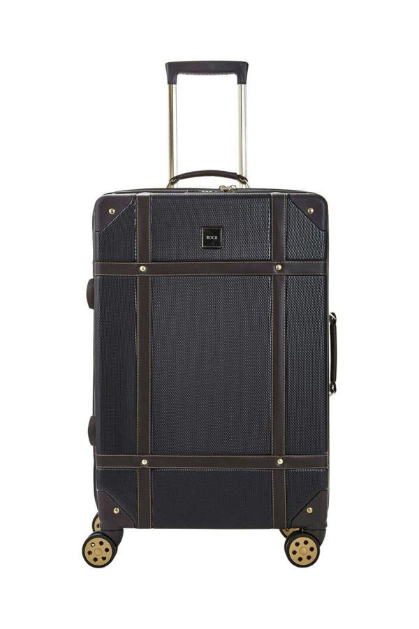 Rock Luggage Vintage Hard Shell Luggage Trunk Suitcase Set