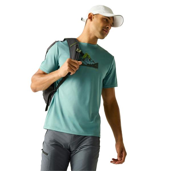Regatta Mens Fingal Mountain Scene T-Shirt - Arctic - 