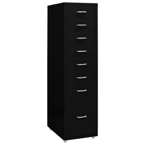 Berkfield Mobile File Cabinet Black 28x41x109 cm Metal