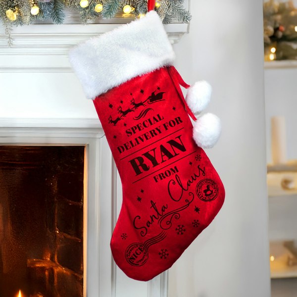Personalised Memento Company Personalised Special Delivery Red Stocking