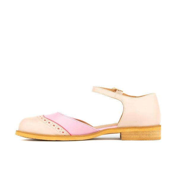 Embassy London Gigot - Pink & Pastel - Women's round toe and closed heel sandal in pastel leather
