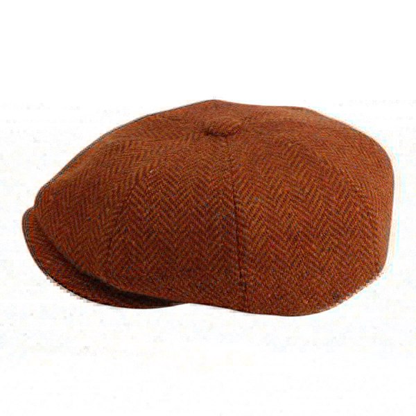 Gamble & Gunn Ardura - Red Button Top Cap Molloy and Sons Irish Donegal Tweed