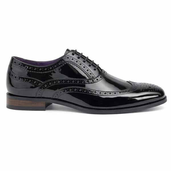 Goor M018 Brogue Shoes   in  Black
