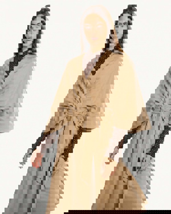 Calvin Klein Wool Cashmere Womens Wrap Coat