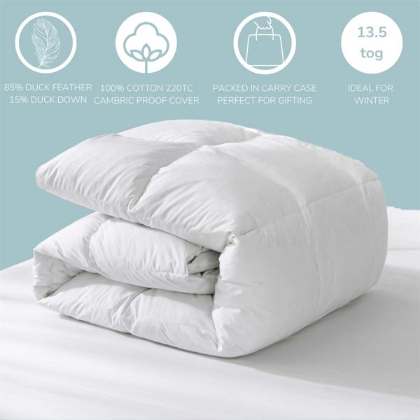 13.5 Tog Double Duck Feather & Down Duvet Cotton Cover - Dz 0407 (Ctn Size 4)
