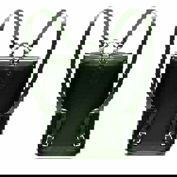 Zatchels Handmade Leather City Backpack - Ivy Green