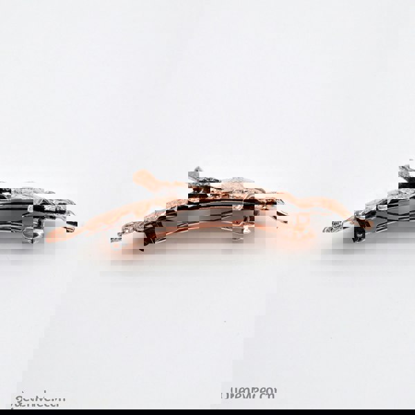 leaf hair barrette rose gold grip