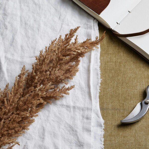 Wyld Haus Set of 3 Dried Flowers Taupe Faux Dried Pampas Grass Stems