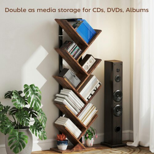 Wyld Haus Varani Wood Wood Effect 8 Section Tree Style Bookcase