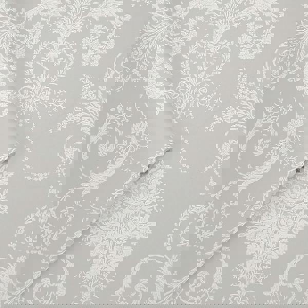 Laura Ashley Josette Wallpaper - White & Dove Grey - 10m