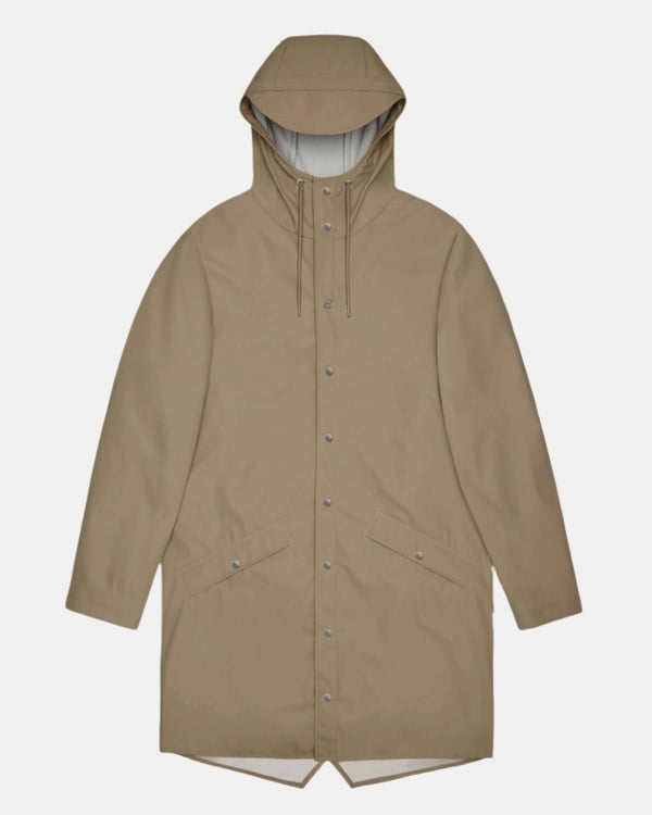 Rains Long Unisex Jacket - 133 Beige