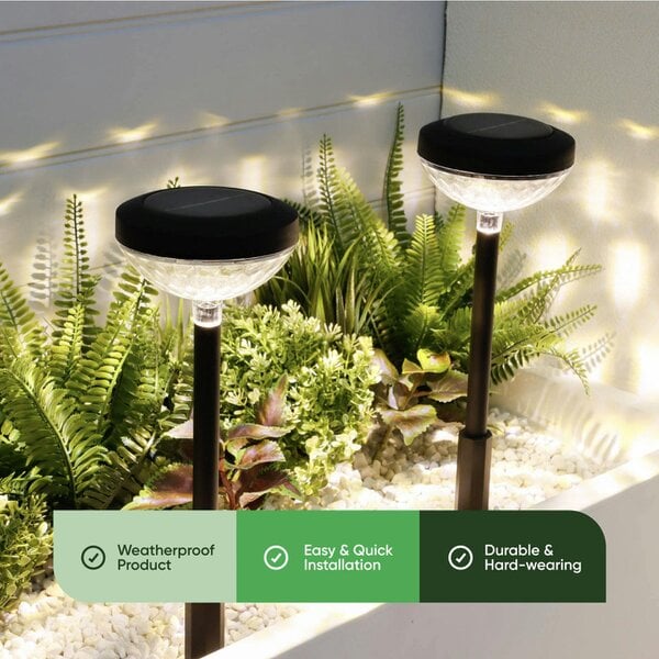 Gardenwize Pack of 2 Multi-Coloured Solar LED Garden Stake Lights
