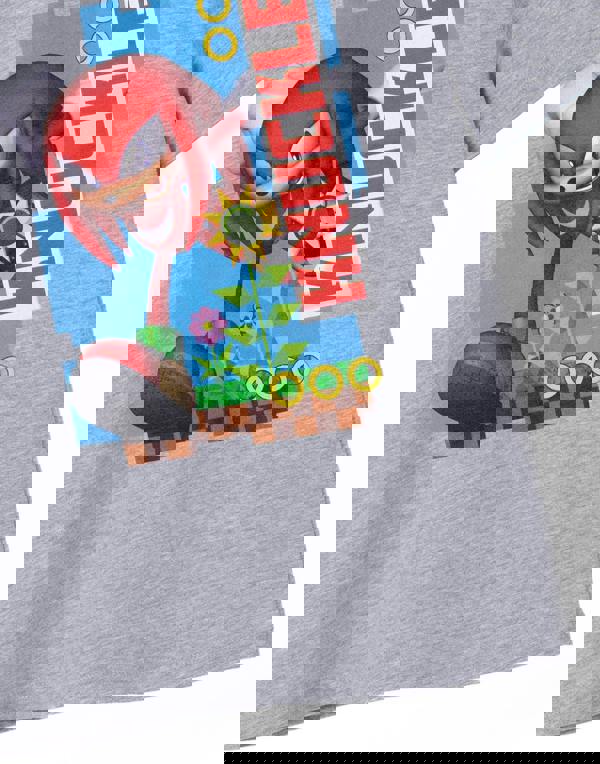 Sonic the Hedgehog Unisex Kids Grey Knuckles Short Sleeved T-Shirt