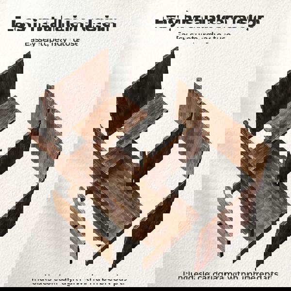 Levede TV Stand Cabinet Industrial TV Unit with 3 Drawers 3 Shelves for 65 Inch