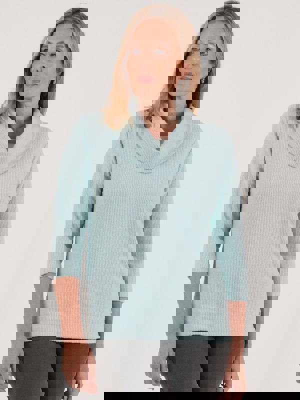 PennyPlain Ribbed Cowl Top - Mint