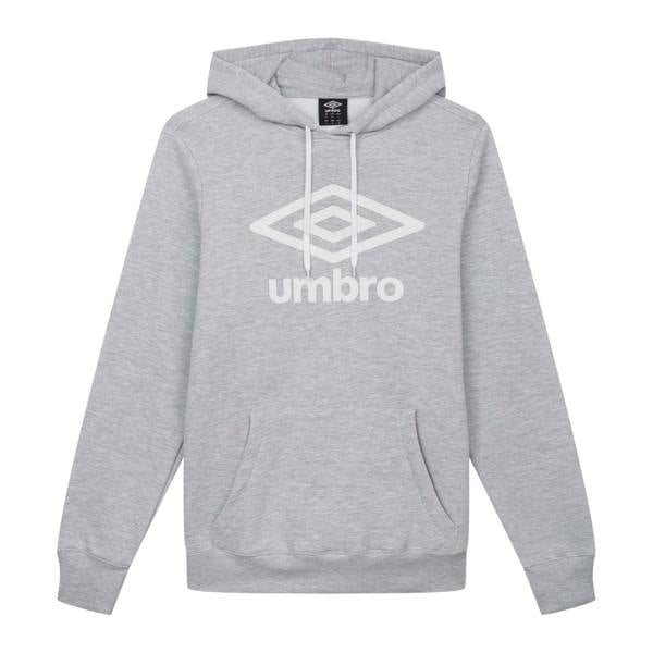 Umbro Mens Logo Hoodie - Grey Marl - 