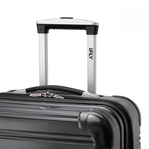iFLY Suitcase iFLY Fibertech Premium Hard Shell Travel Suitcase Medium (Jet Black)