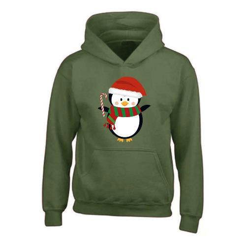Kids Penguin Hoodie XMS4