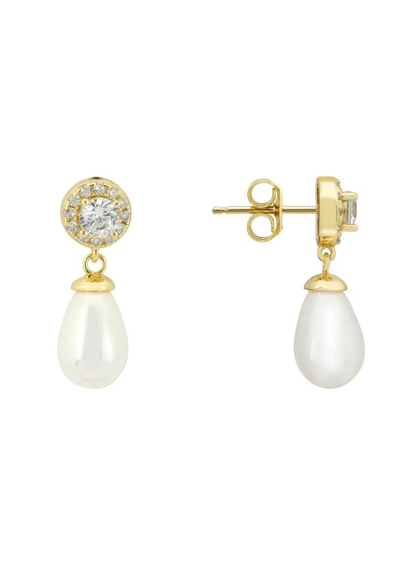 Latelita Timeless Pearl Teardrop Earrings Gold