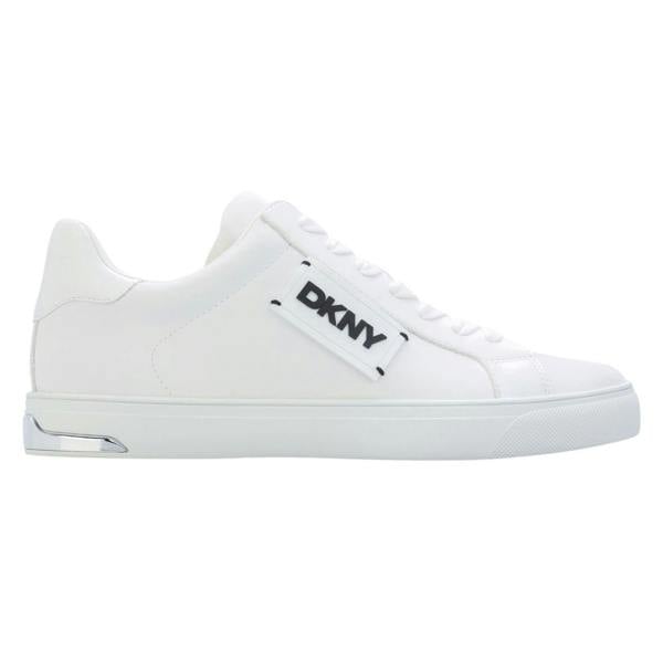 DKNY Womens/Ladies Aelix Faux Leather Lace Up Trainers - White - 