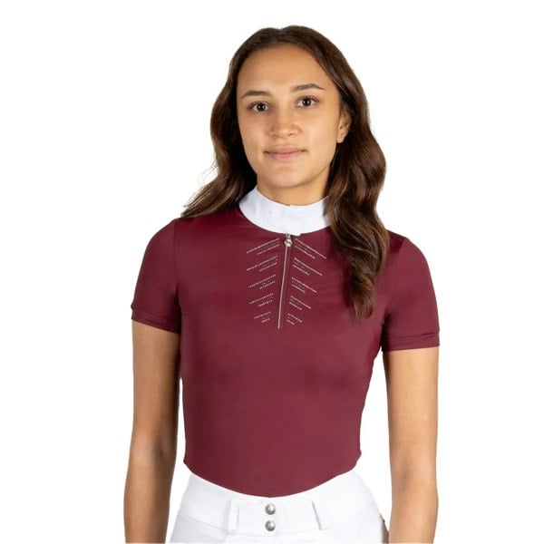 Coldstream Womens Harthill Diamante Show Shirt - Windsor Wine