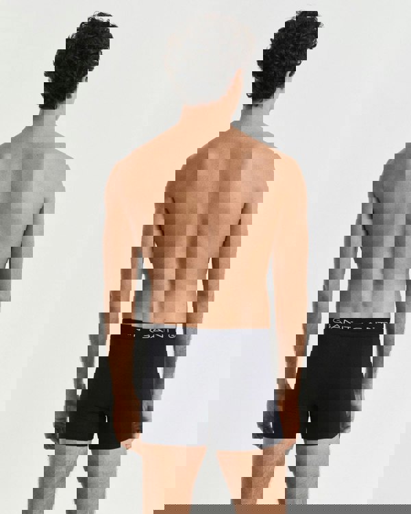 GANT Mens Slim Fit Cotton Jersey Boxer Briefs 3-Pack - 5 Black