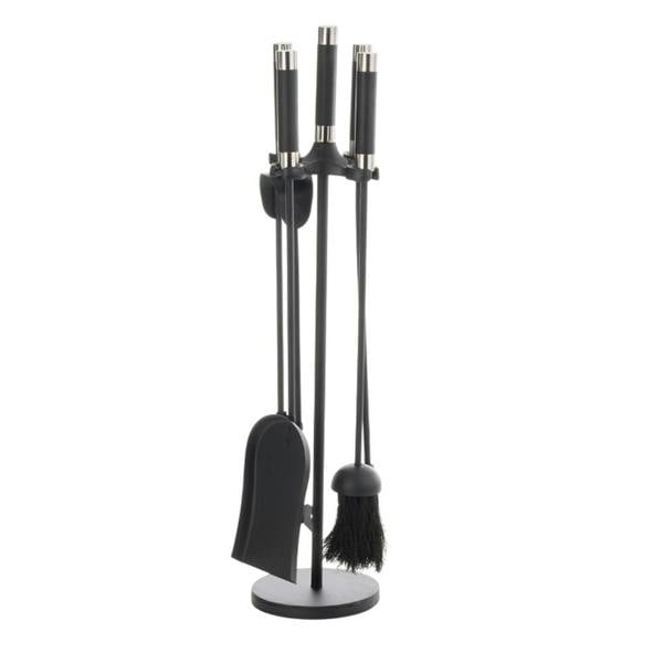 Leecroft Contemporary Companion Set Black/Nickel 25'' - One Colour