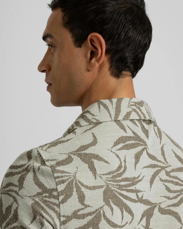 Steel & Jelly Oval - Leaf Jacquard Short Sleeve Shirt