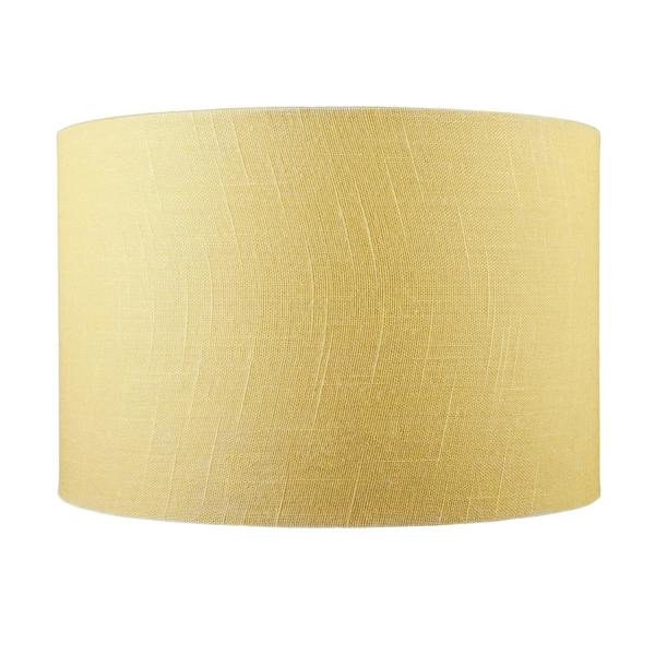 Designer Soft Mellow Yellow Textured Linen Fabric Circular Lamp Shade Image 4