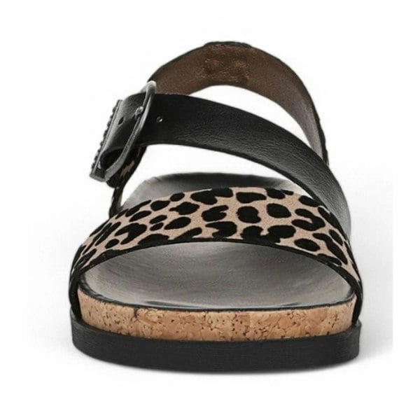 Blowfish Malibu Lance - Women's Leopard Brown Footbed Flat Sandals