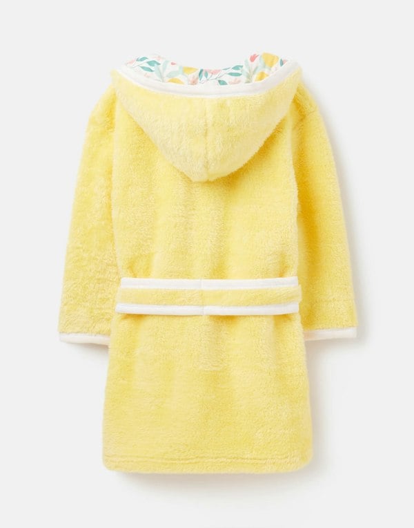 Luca and Rosa Lemon Grove Yellow Girls Fleece Dressing Gown